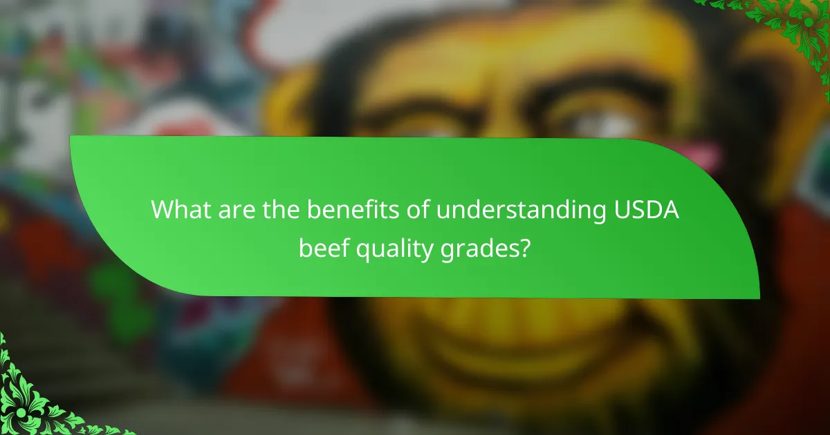 What are the benefits of understanding USDA beef quality grades?