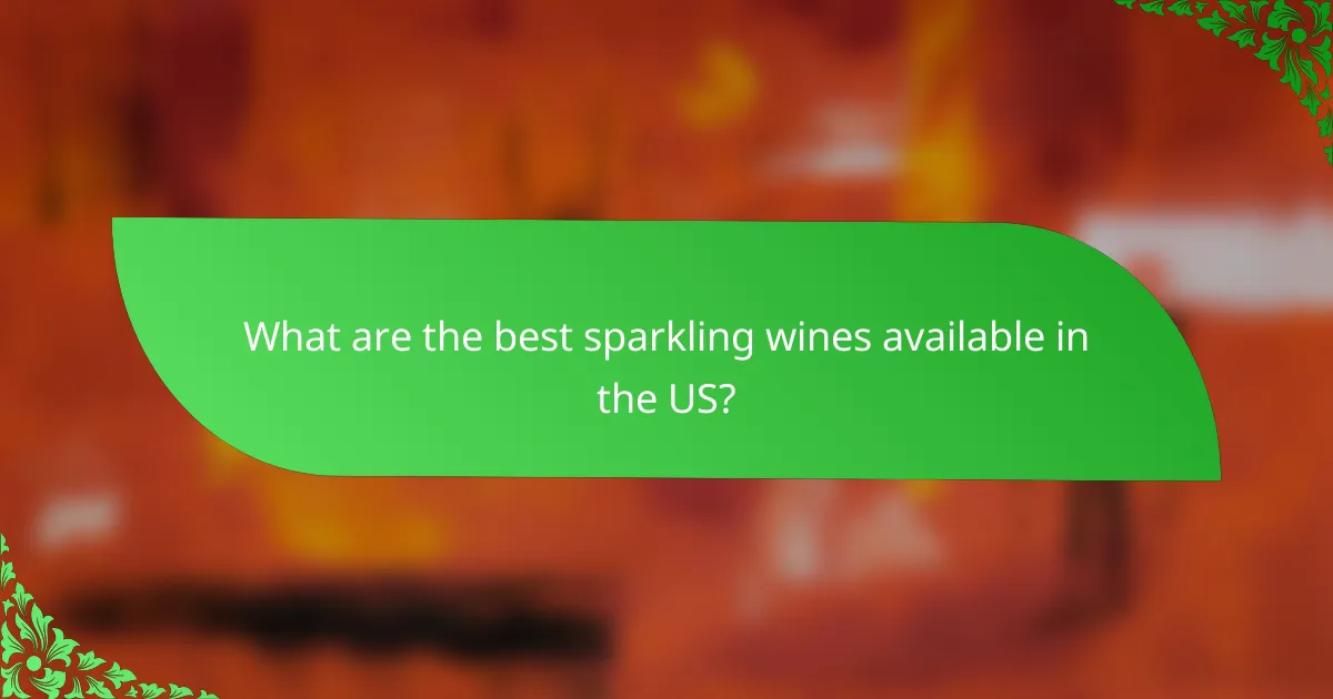 What are the best sparkling wines available in the US?