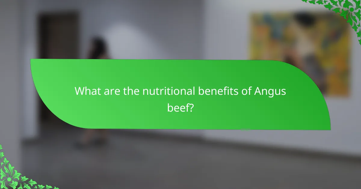 What are the nutritional benefits of Angus beef?